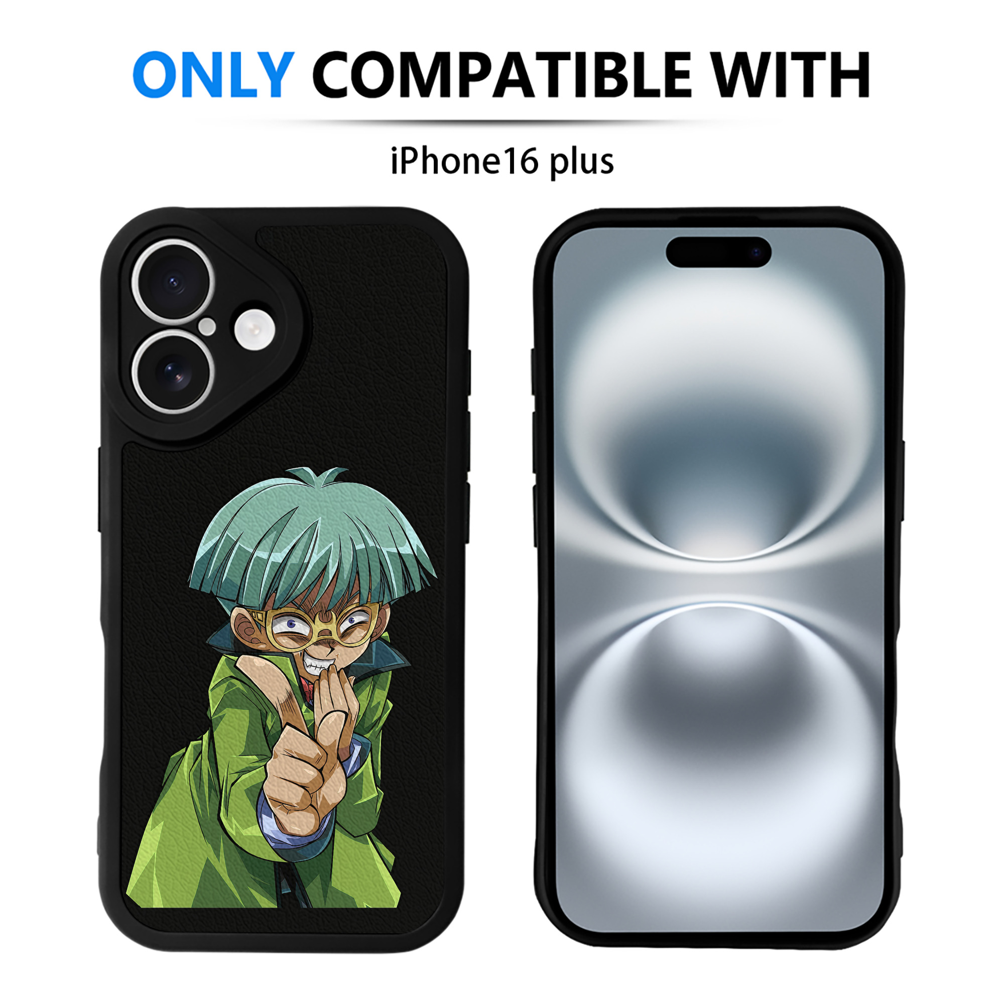 （画像用） 遊☆戯☆王 Yu-Gi-Oh! 【iPhone 16シリーズ対応】シリコンスマホケース（レザー調） 材質：シリコン
